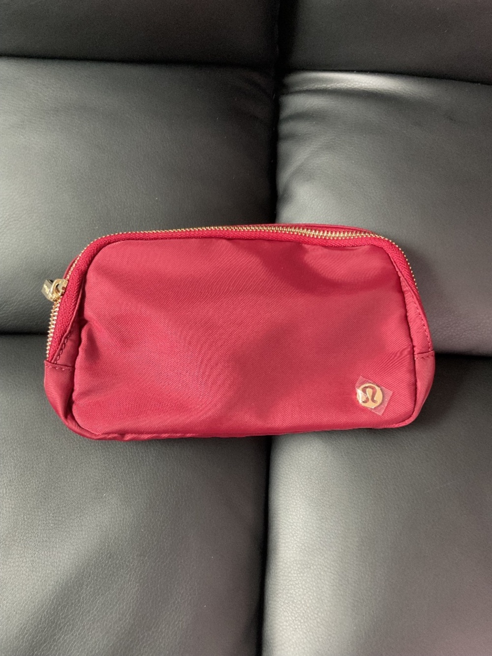 Lululemon maroon & gold belt bag